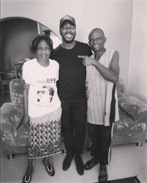Bally pictured with Efe’s parents