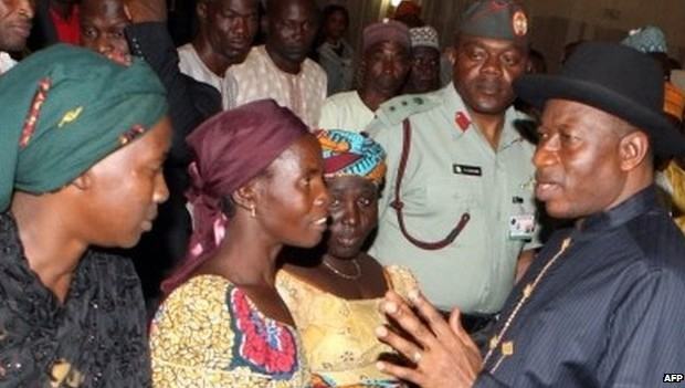 Jonathan Meets with Chibok Girls Parents