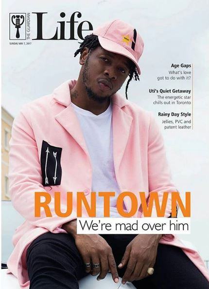 Runtown covers Guardian Life Magazine