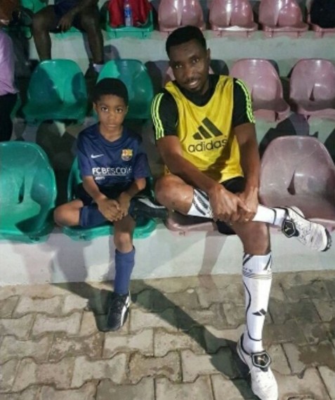 Timi Dakolo and his son