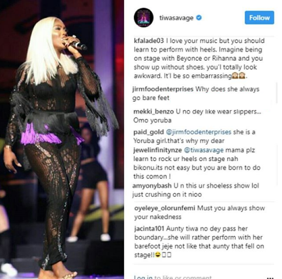 Tiwa Savage Reacts To Criticism