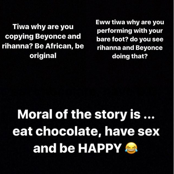 Tiwa Savage Reacts