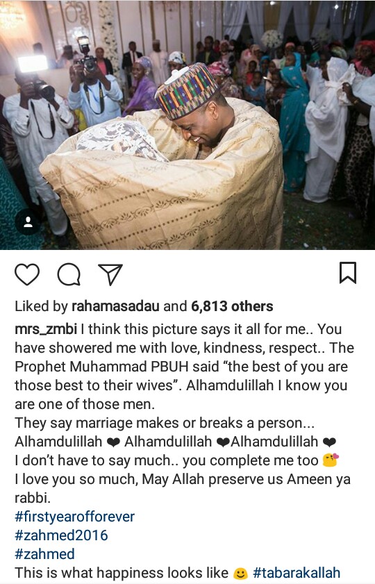 You complete me - Zahra Buhari-Indimi Tells Husband Ahmed on First Year Anniversary 6 Zahra and Ahmed Indimi
