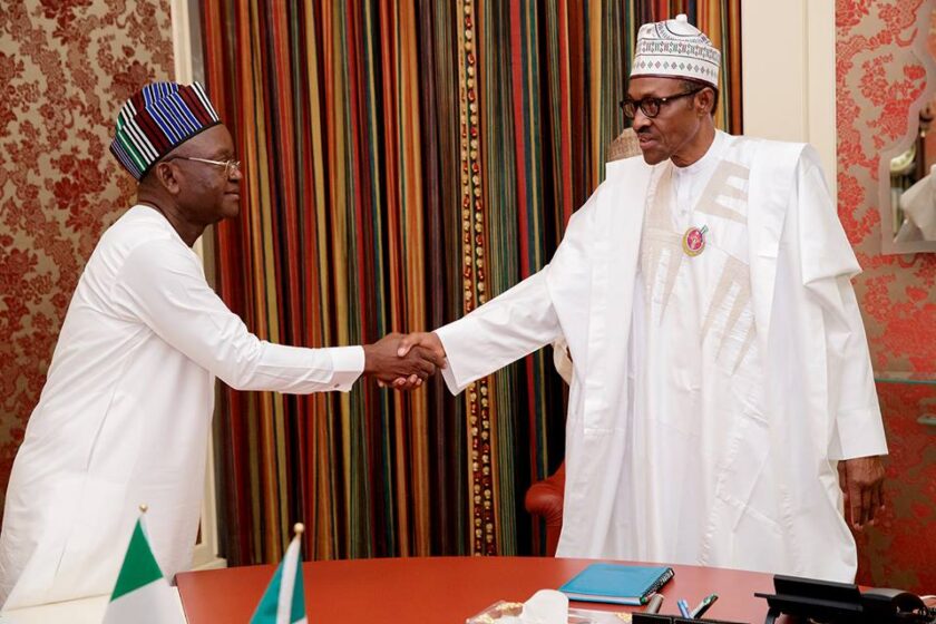 President Buhari and Samuel Ortom