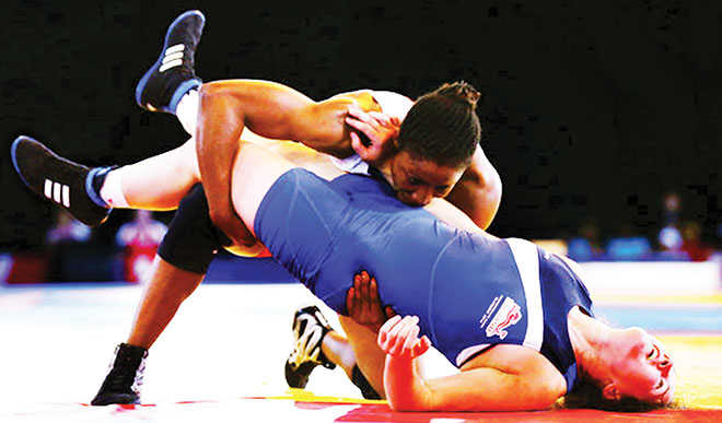 Nigeria female wrestlers