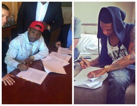 wizkid davido signing