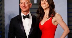 Jeff Bezos and his wife