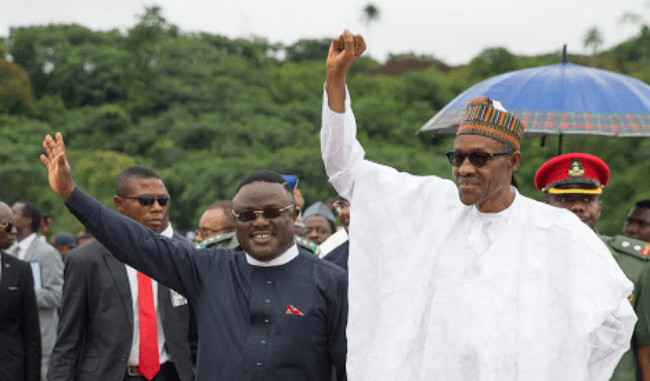 Buhari Will Visit Cross River Soon To Commission The G-Money Programme - Ben Ayade 1 Ben Ayade and Muhammadu Buhari