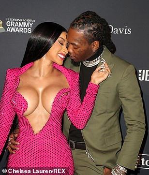 Cardi B And Offset at Pre Grammy Bash5