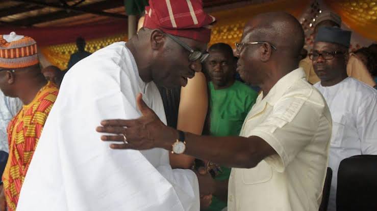 Oshiomhole Apologising For Supporting Obaseki Won't Distract Voters - PDP 1 Godwin Obaseki and Adams Oshiomhole