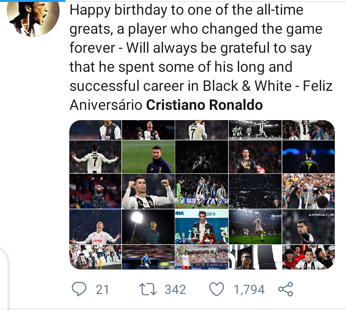 Cristiano Ronaldo birthday