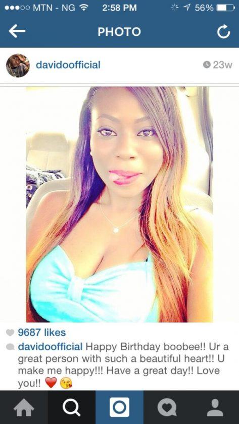 Davido IG post