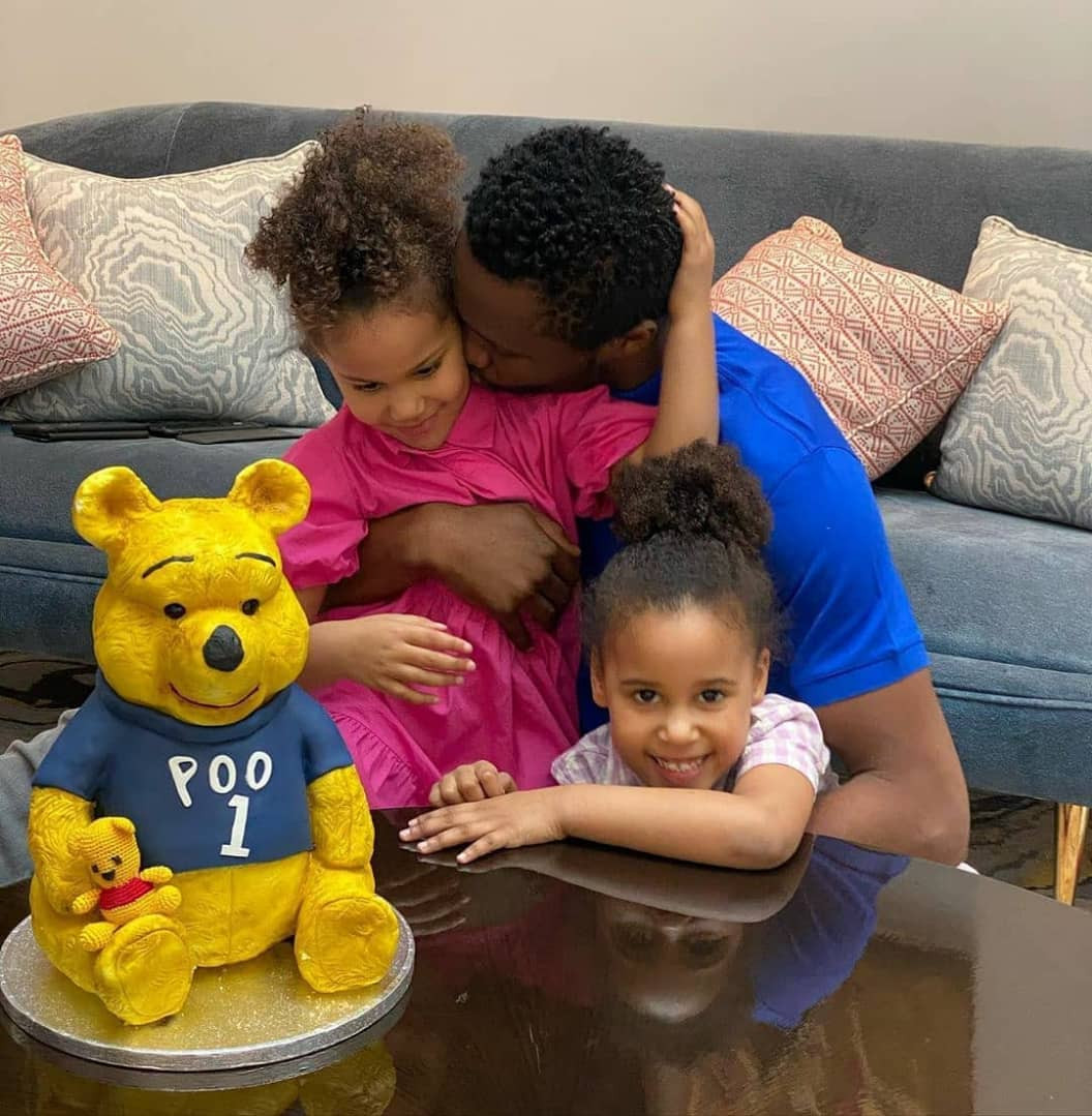 Mikel Obi and his daughters