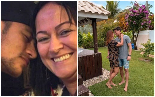 Neymar and his mother