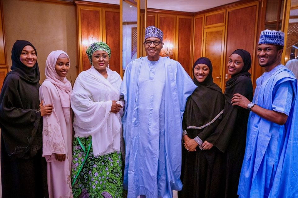 Muhammadu Buhari and his family