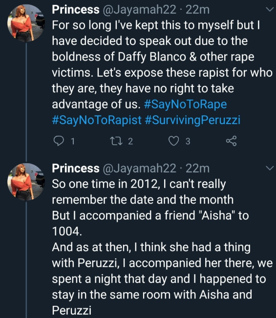 Peruzzi Is A Rapist That Must Be Exposed - Jayamah 2 Peruzzi and Jayamah