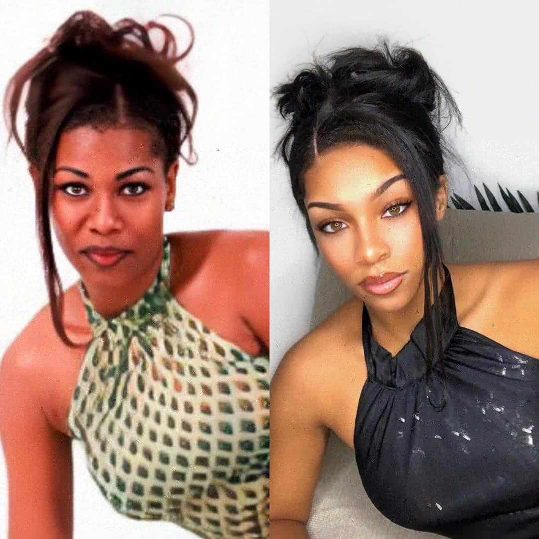 Teesa Askia Recreates Regina Askia's Old Photos 3 Regina Askia and daughter