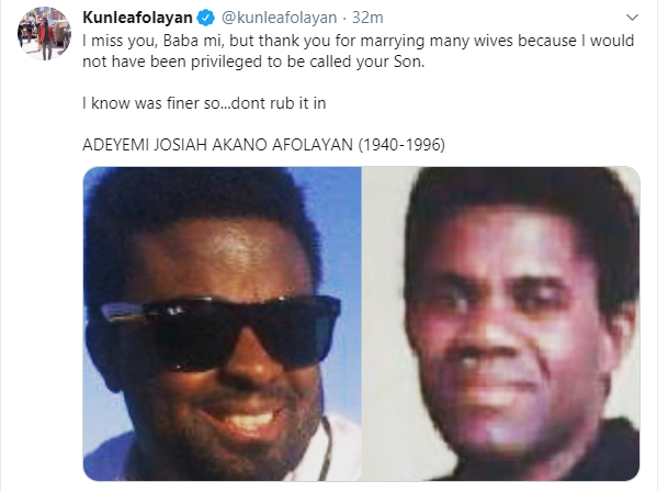 Kunle Afolayan's dad
