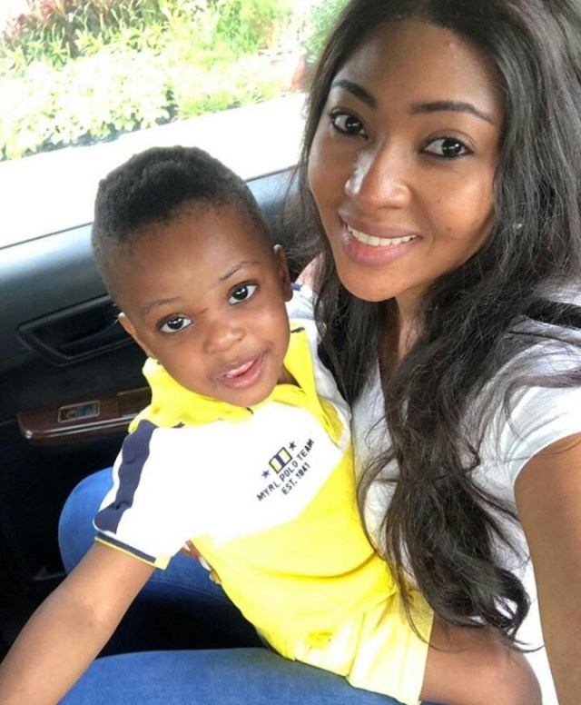 Lilian Esoro and her son
