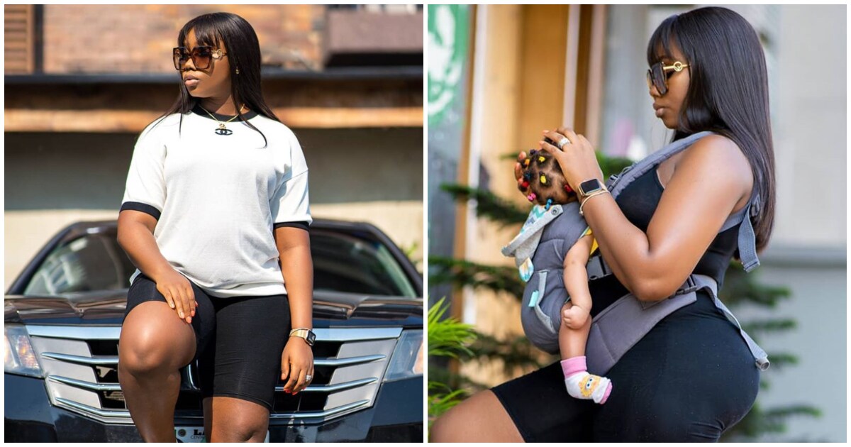 BBNaija's Bam Bam and her daughter