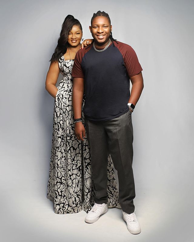 Omotola Jalade Ekeinde and her Son