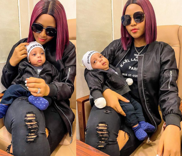 Regina Daniels and Son