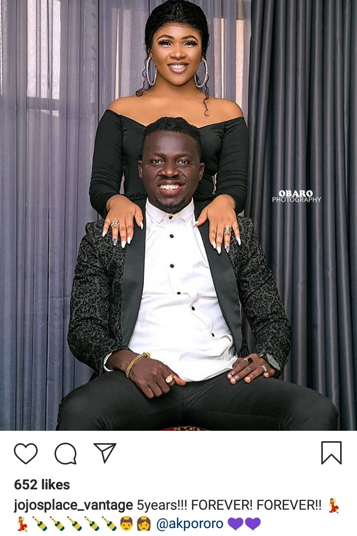 I'm Grateful For My Successful 5 Years Of Marriage - Akpororo 3 Akpororo and his wife