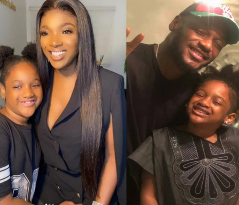 2baba, Annie Idibia and their daughter, Olivia Idibia