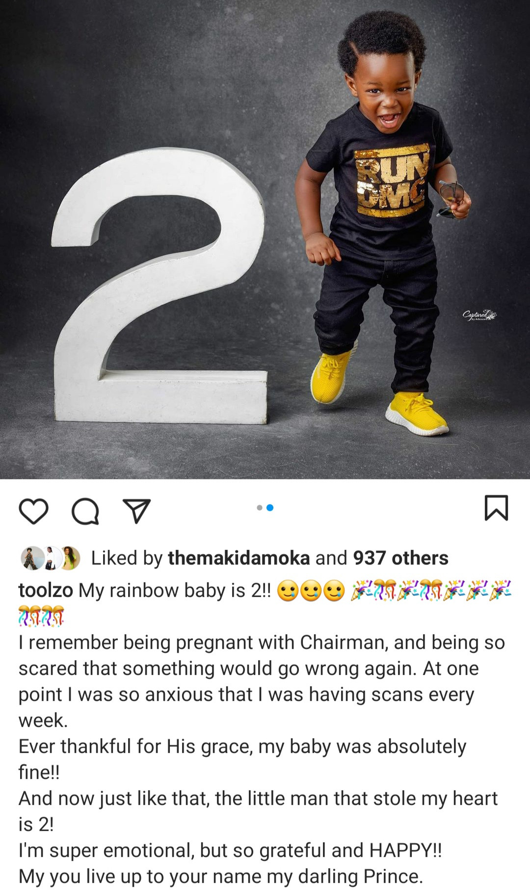 Toolz and her son