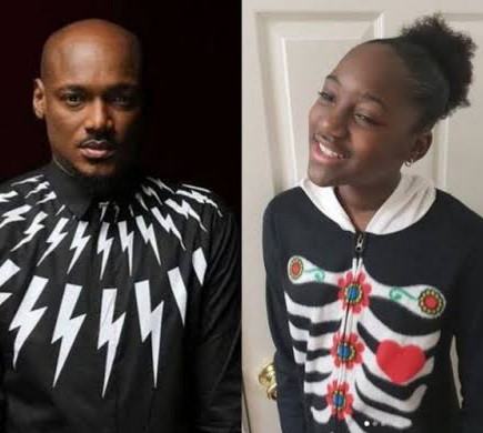 2face Idibia and his daughter