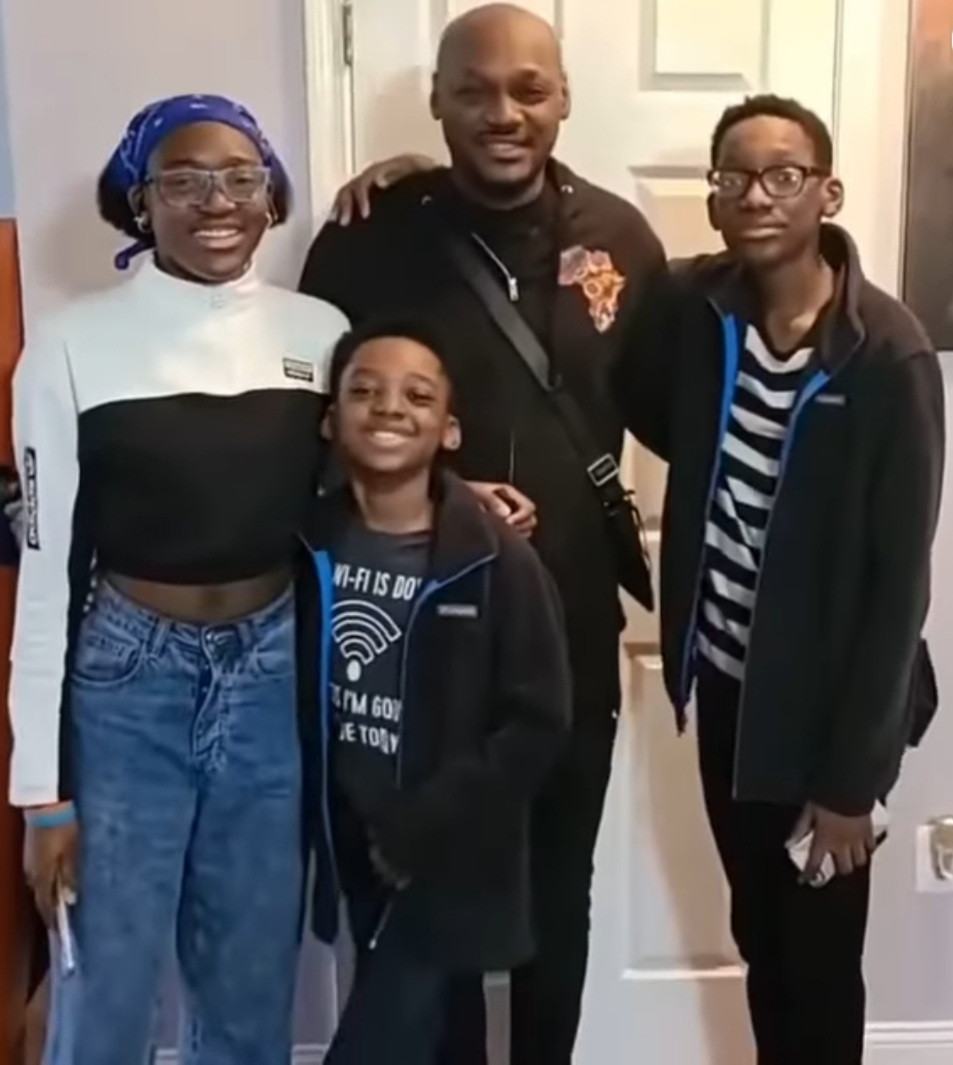 2baba Spends Time With Pero's Kids 1 Tuface Idibia
