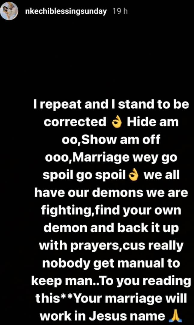 Marriages Are Meant To Go Either Way - Nkechi Blessing Sunday 2 Nkechi Sunday Blessing