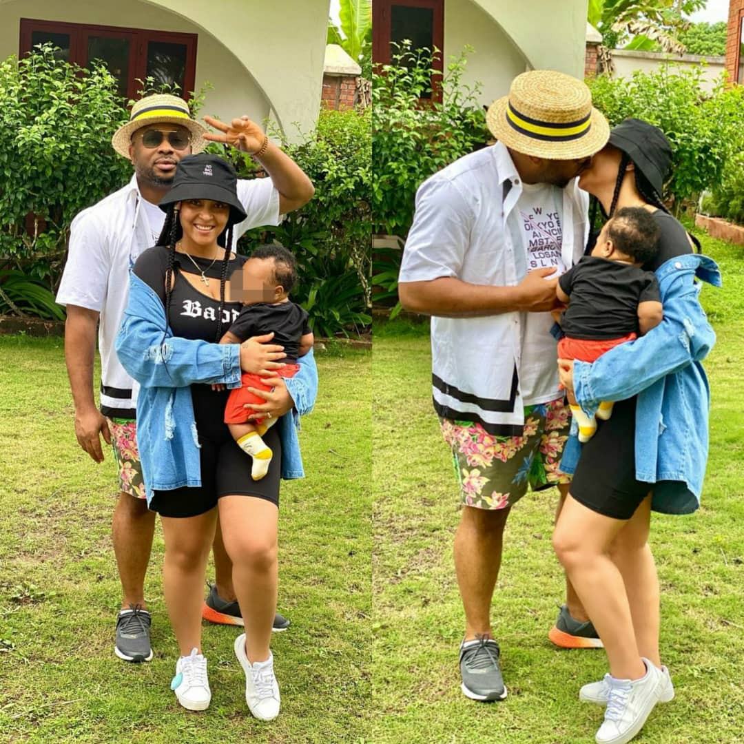 Olakunle Churchill, Wife Celebrate Their Daughter On Her 1st Birthday 1 Rosy Meurer and hubby, Olakunle Churchill