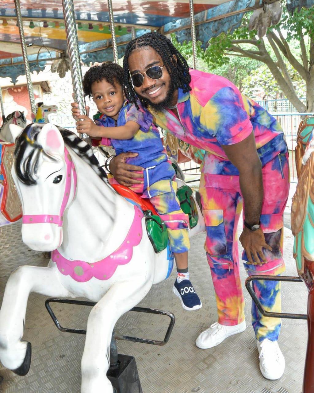 BBNaija's Praiz Flaunts Cute Photo With His Son 1 Praiz and his son, Jamie