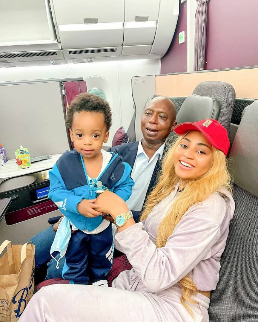 Regina Daniels and her family