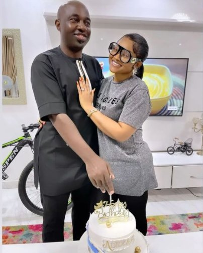 Mercy Aigbe and her new husband, Kazim Adeoti