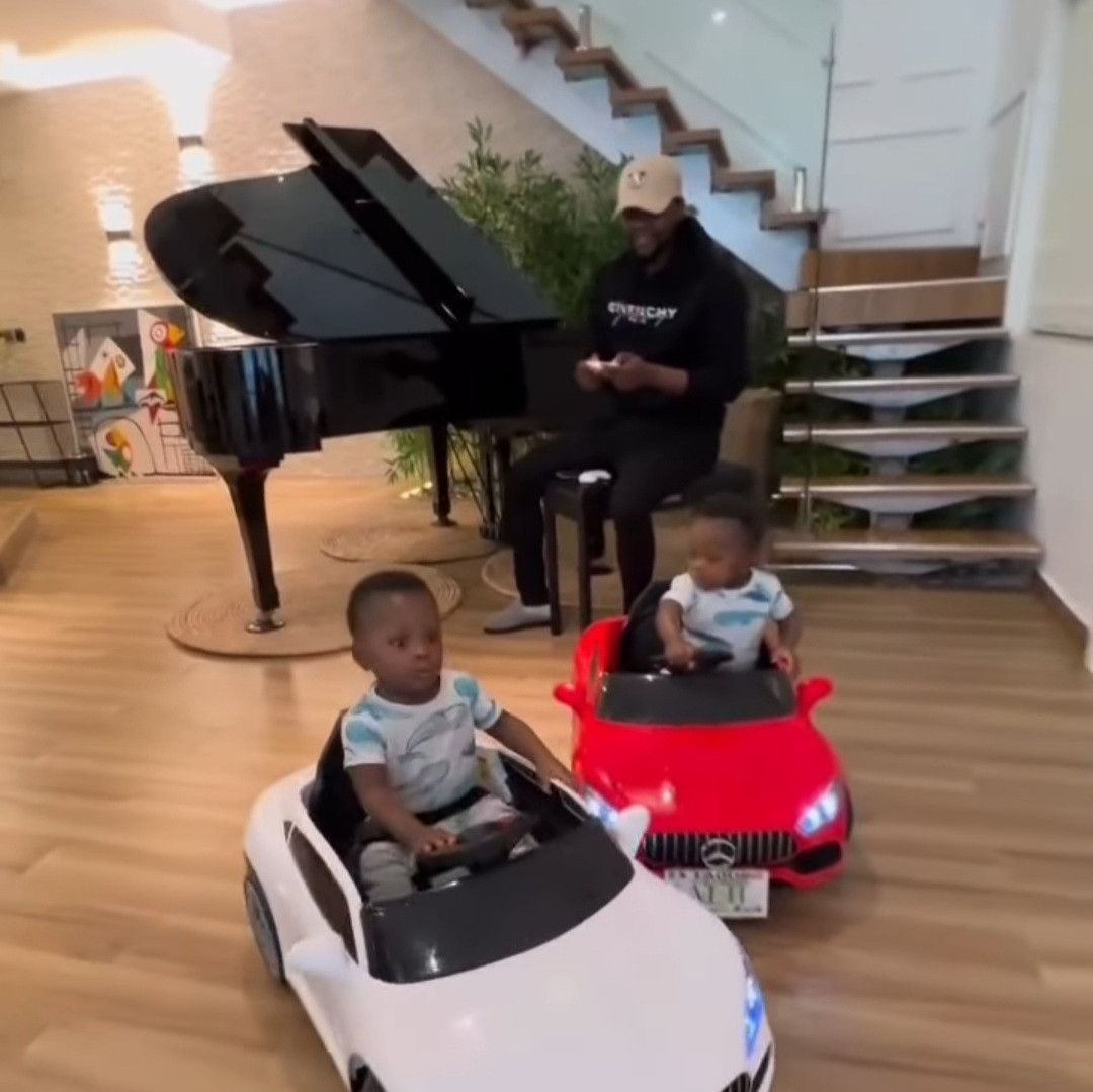 Kizz Daniel Flaunts A Video Of His Twin Sons 1 Kizz Daniel and his sons