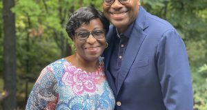 Akinwunmi Adesina and wife, Grace