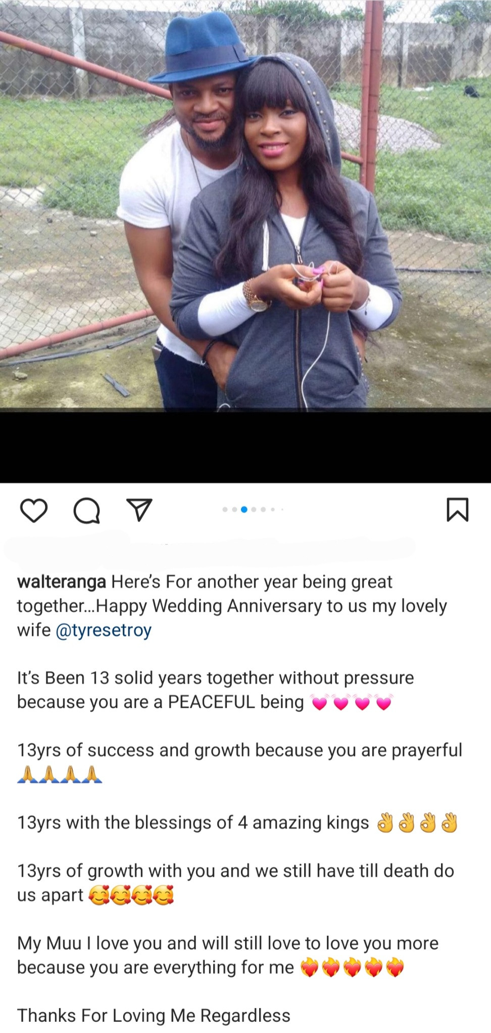 Walter Anga and his wife