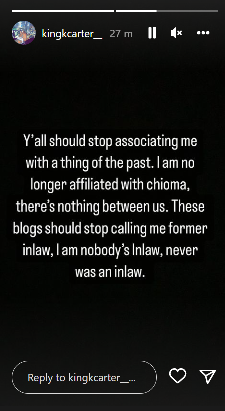 There Is Nothing Between Me And Davido's Chioma - King Carter 2 King Carter
