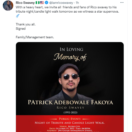 Rico Swavey Will Be Buried On The 20th Of October - Family 2 Rico Swavey