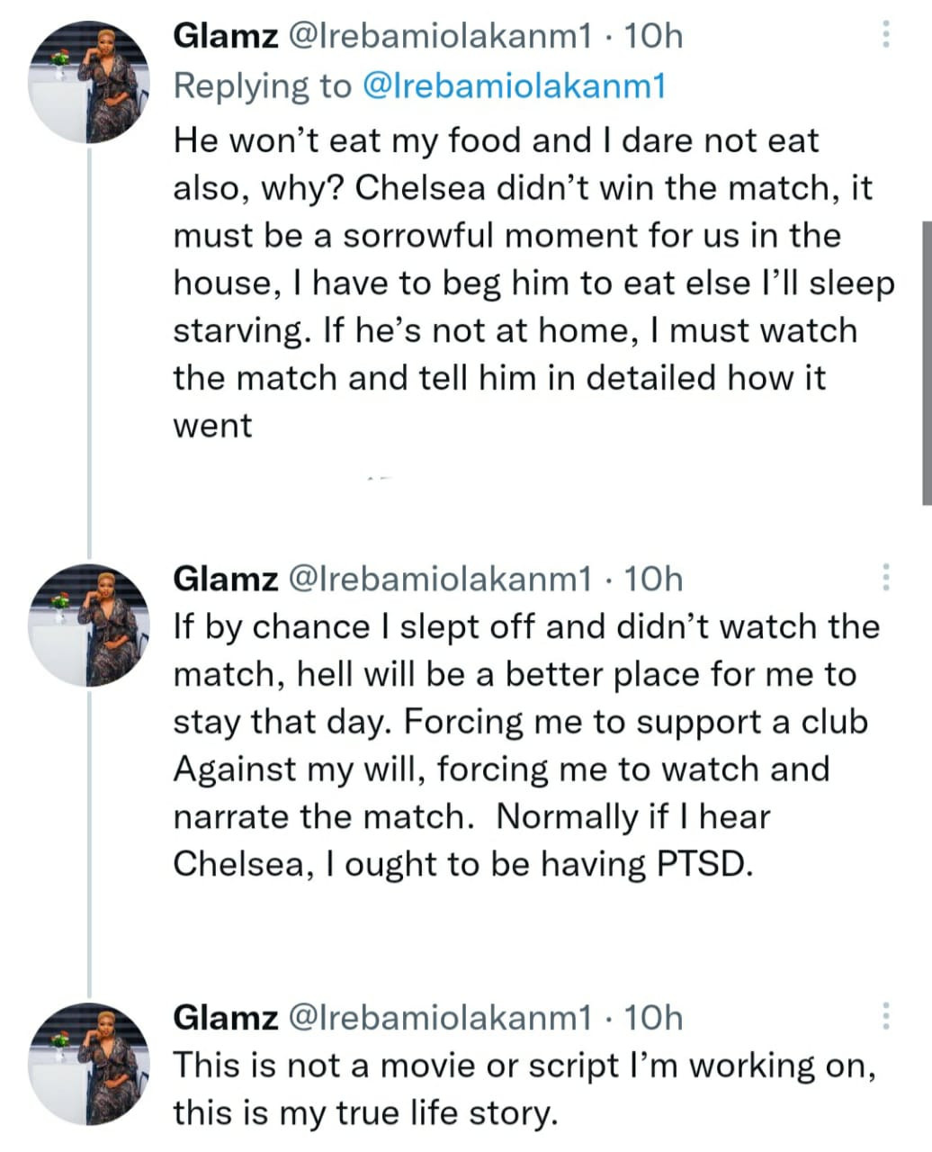My Ex Forced Me To Be A Chelsea Fan - Irebami Olakanmi 3 Irebami Olakanmi