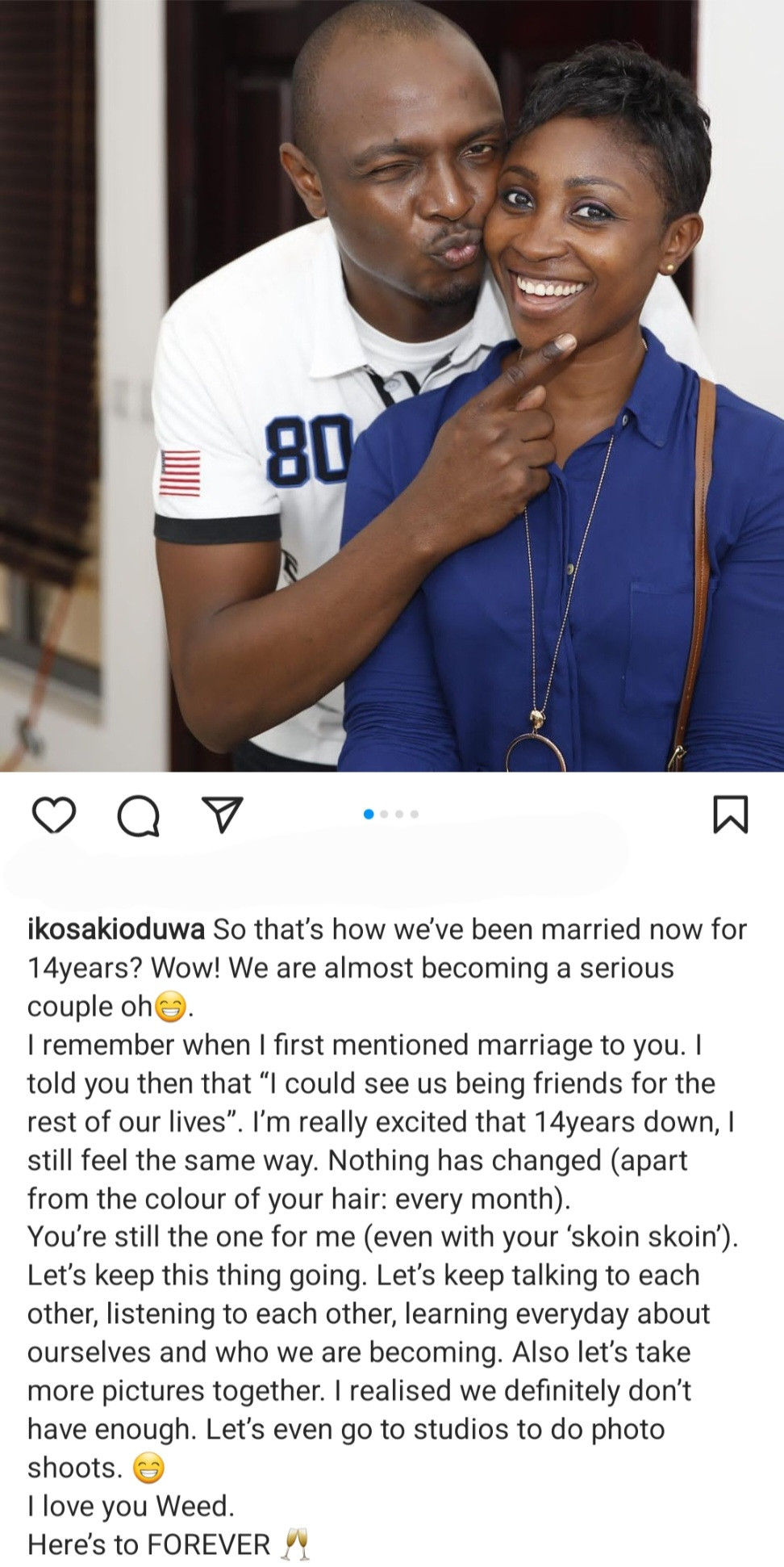IK Osakioduwa, Wife Celebrate 14th Wedding Anniversary 2 IK Osakioduwa and wife