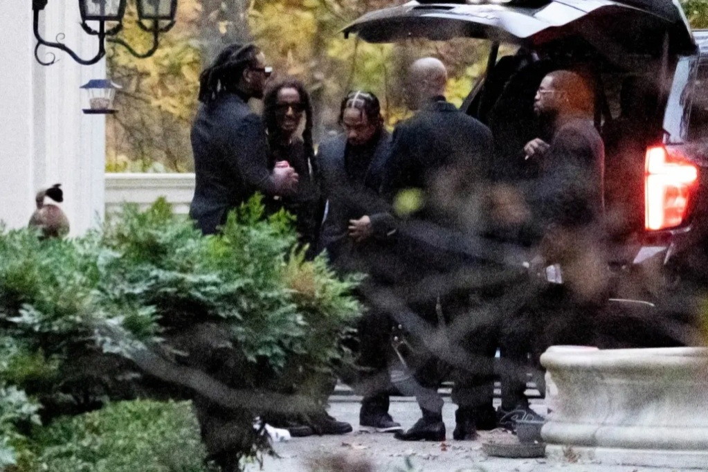 Cardi B, Offset And Quavo Attend Takeoff's Wake 2 Cardi B, Offset and Quavo