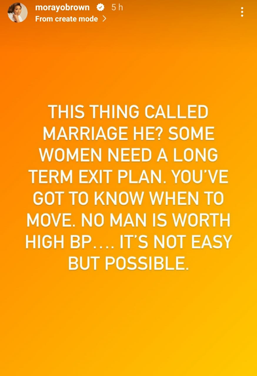 Some Women Need A Long-Term Exit Plan In Their Marriage - Morayo Afolabi-Brown 2 Morayo Afolabi-Brown