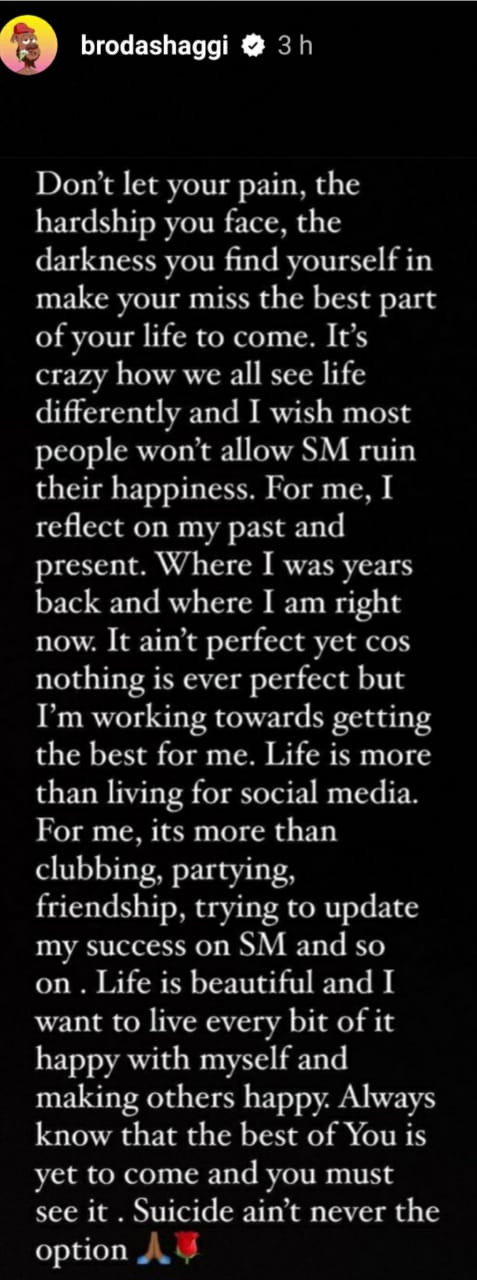 Don't Let Present Sorrow Prevent Your Future Joy - Broda Shaggi 2 Broda Shaggi