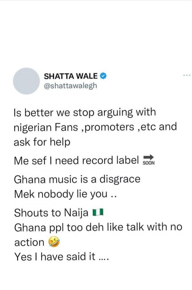 Ghana Music Is Nothing But A Shame - Shatta Wale 2 Shatta Wale
