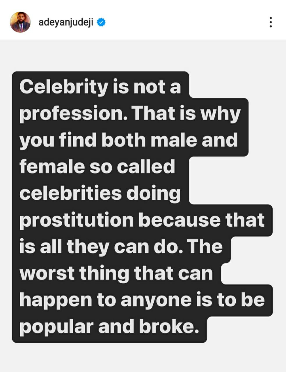 Celebrities Will Most Likely Engage In Prostitution To Avoid Being Broke – Deji Adeyanju 2 Deji Adeyanju