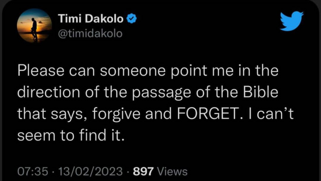 Bible Never Said Forgive And Forget - Timi Dakolo 2 Timi Dakolo