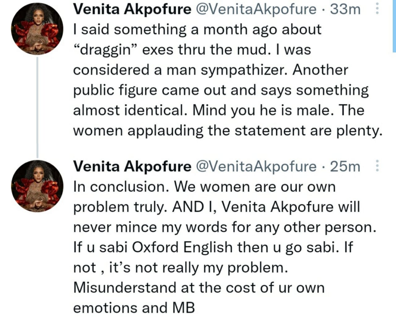 Misunderstand Me At The Cost Of Your Own Emotions - Venita Akpofure 2 Venita Akpofure